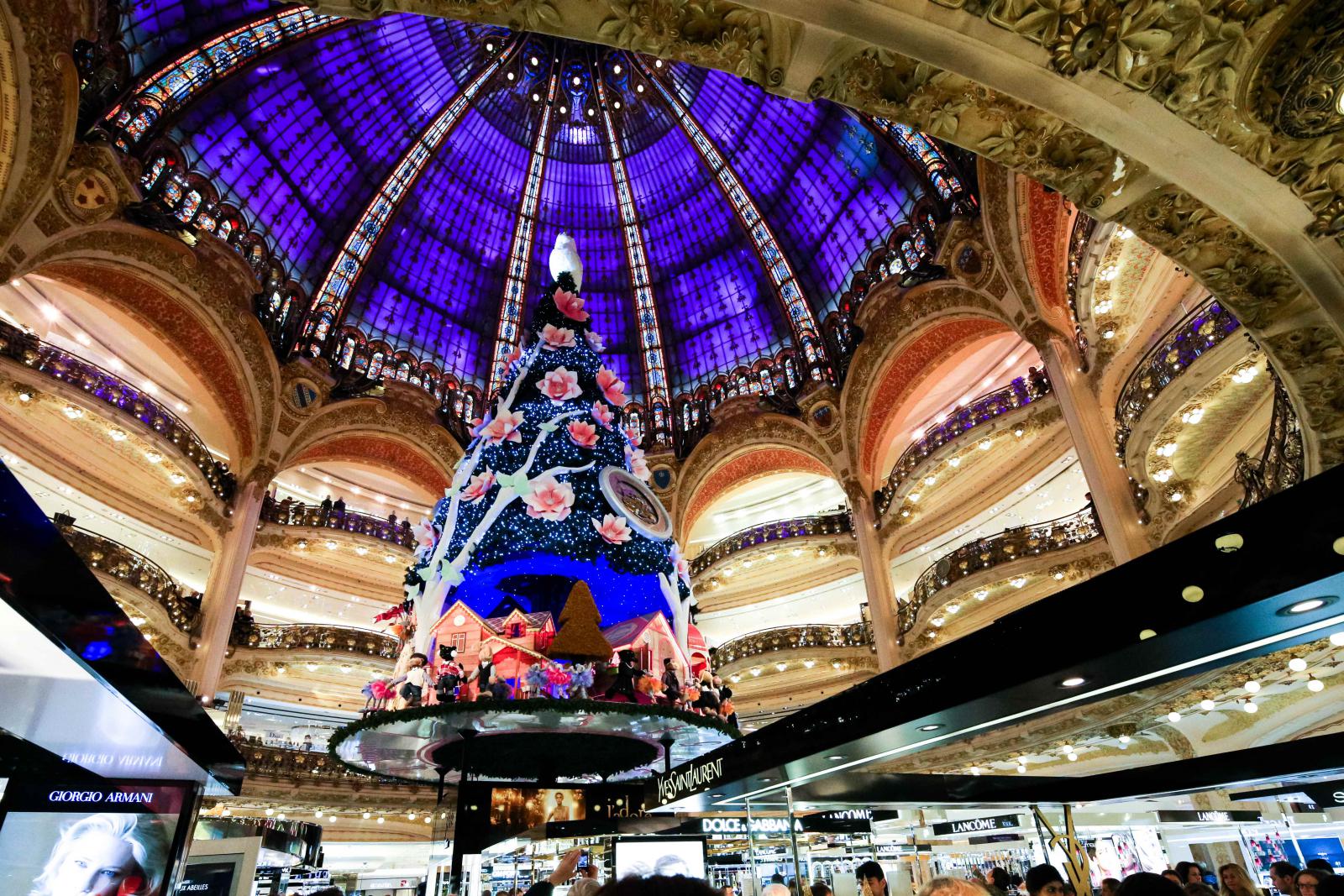 Under the dome of Galeries Lafayette Paris