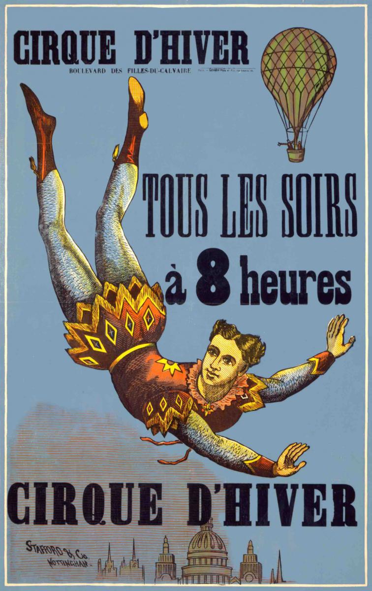 Trapeze Artist in Paris Circus